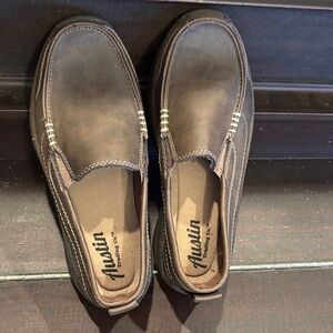 Austin Men's Dark Brown Leather Loafers